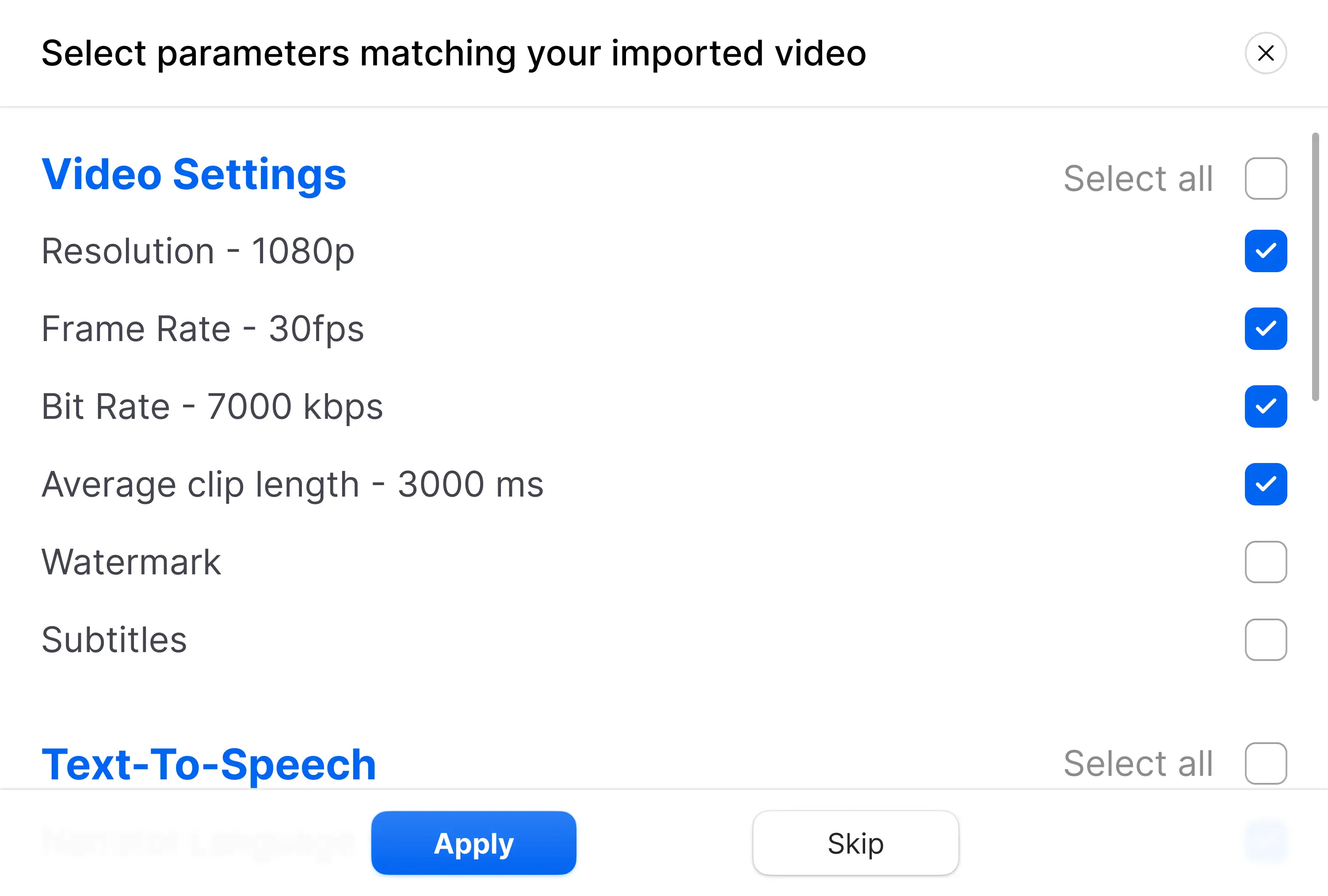 Parameter Retention Feature